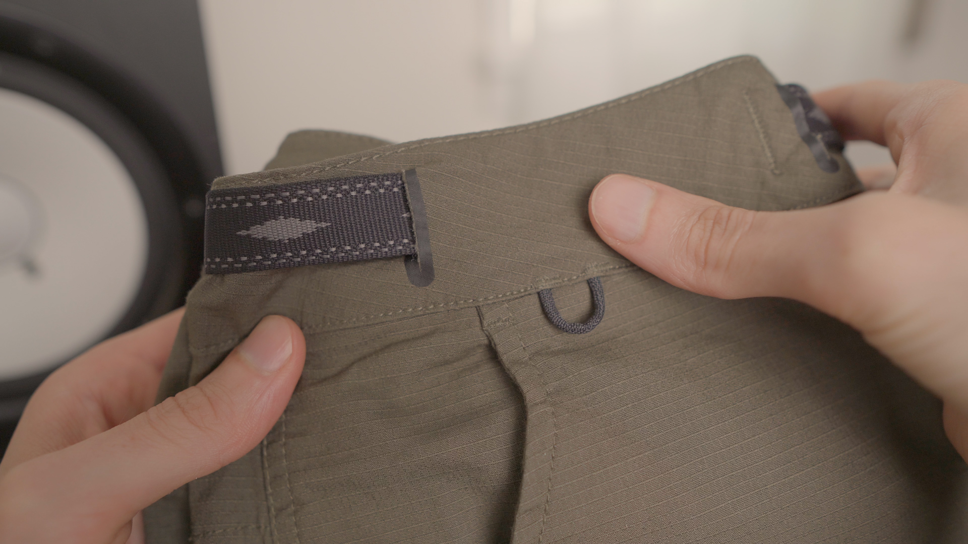 Roark Campover Cargo Hiking Pants Review Fabric Closeup Desk Cotton
